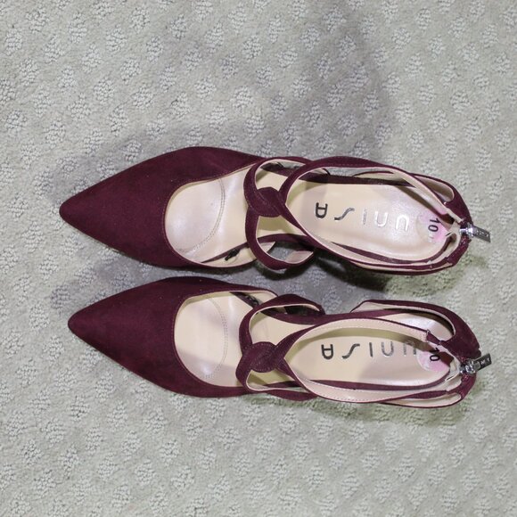 Unisa Women's Sz 10M Maroon Suede 3.5" Heels - Picture 2 of 6